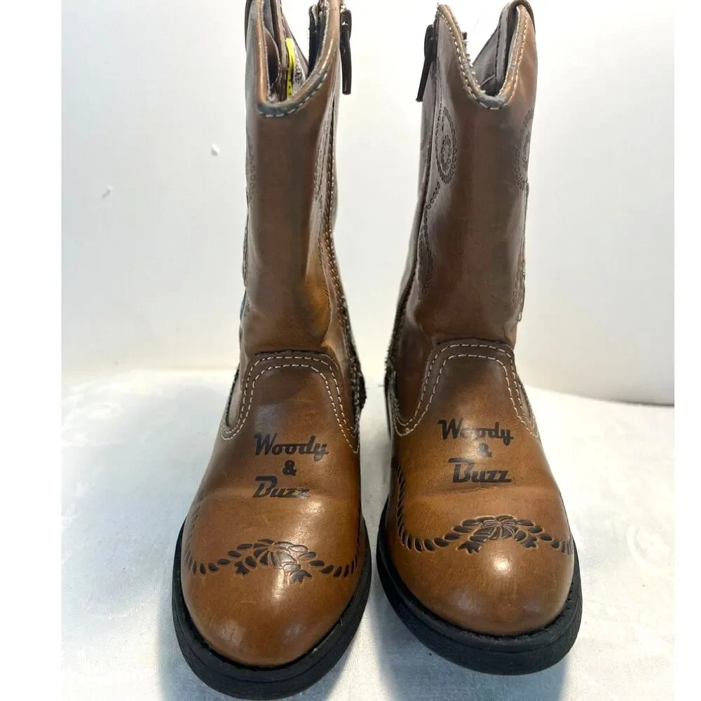 Disney Pixar Rare Toy Story 3 Rodeo Cowboy Boots Woody Buzz Sz 7 Toddler